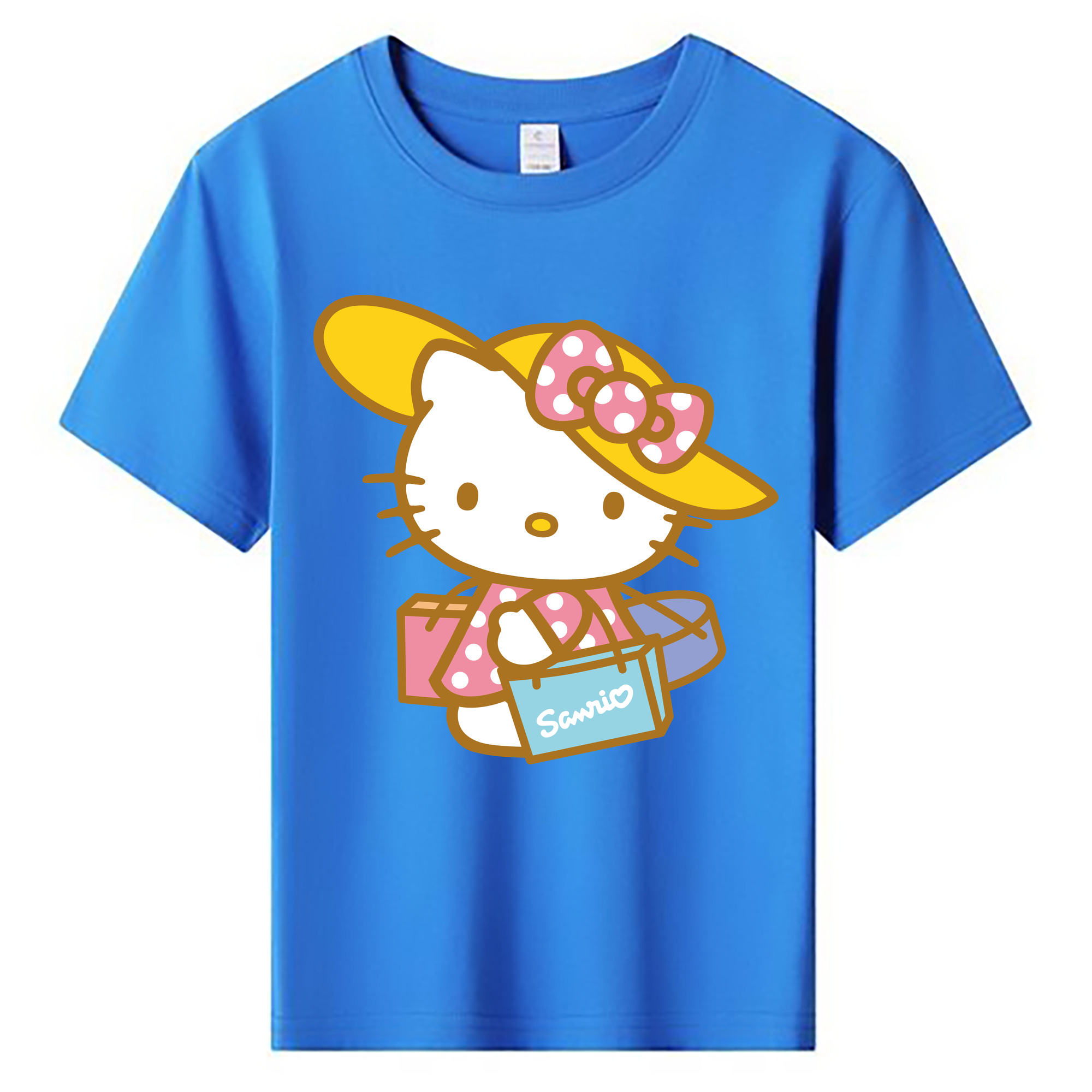 （画像用） Hello Kitty ハローキティ 綿100％キッズTシャツ（フロントプリント）